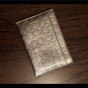 Coach Pewter Card Wallet